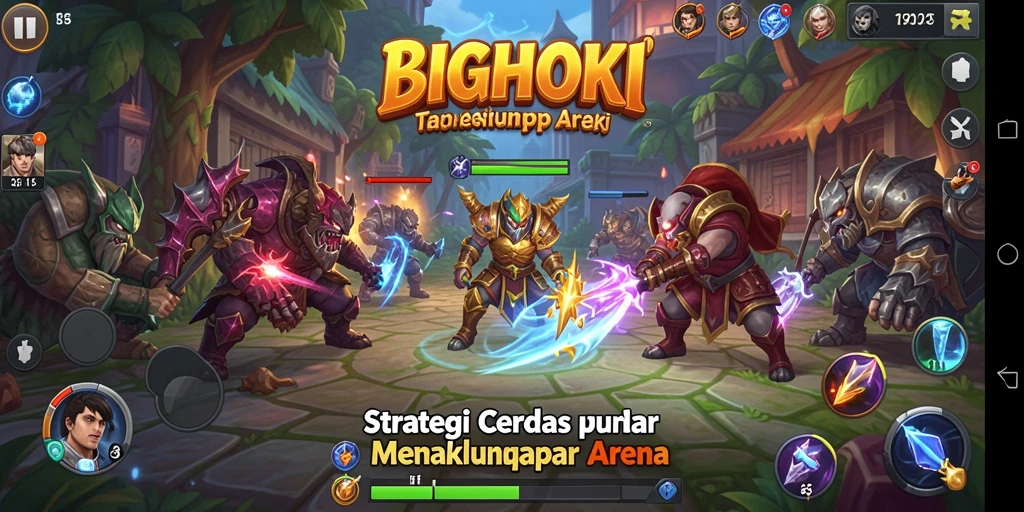 Screenshot gameplay BIGHOKI menampilkan aksi strategis yang mendebarkan.
