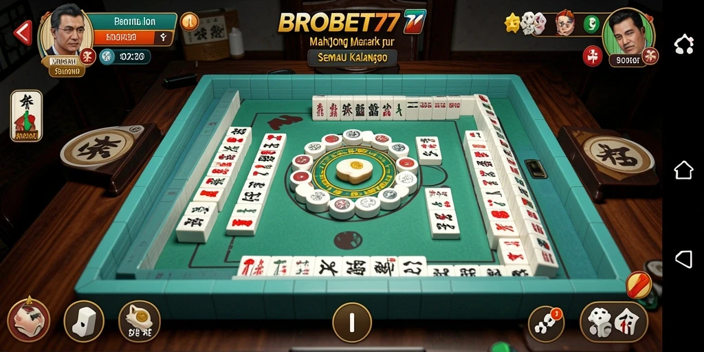 Tampilan menarik dari gameplay Mahjong di BROBET77.