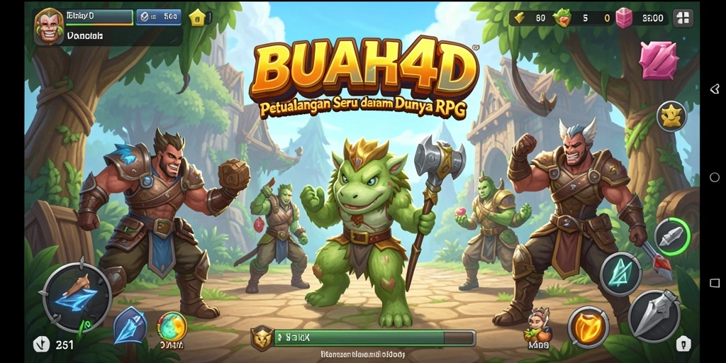Tampilan gameplay BUAH4D yang memukau dengan elemen RPG yang menarik.