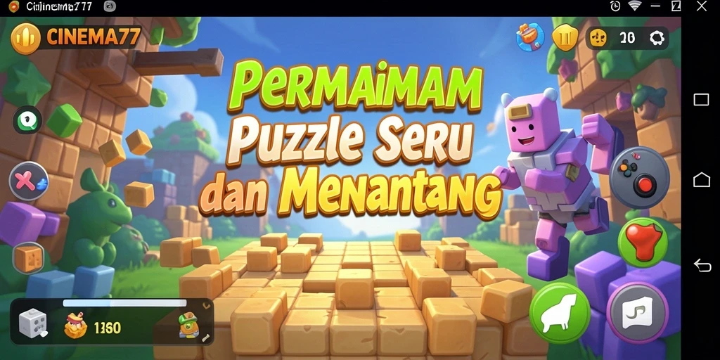 Tampilan menarik dari gameplay CINEMA77 dengan tantangan Puzzle.