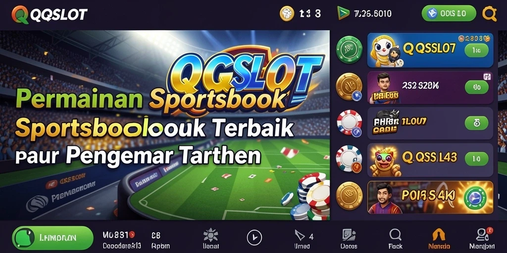 Screenshot gameplay <strong>QQSLOT</strong> menampilkan antarmuka sportsbook yang modern.