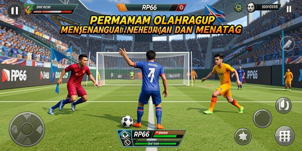 Screenshot gameplay RP66 menampilkan aksi seru olahraga.