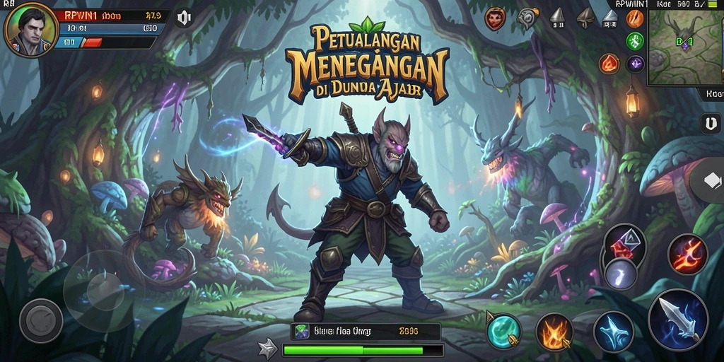 Gameplay petualangan seru di dunia yang penuh misteri.