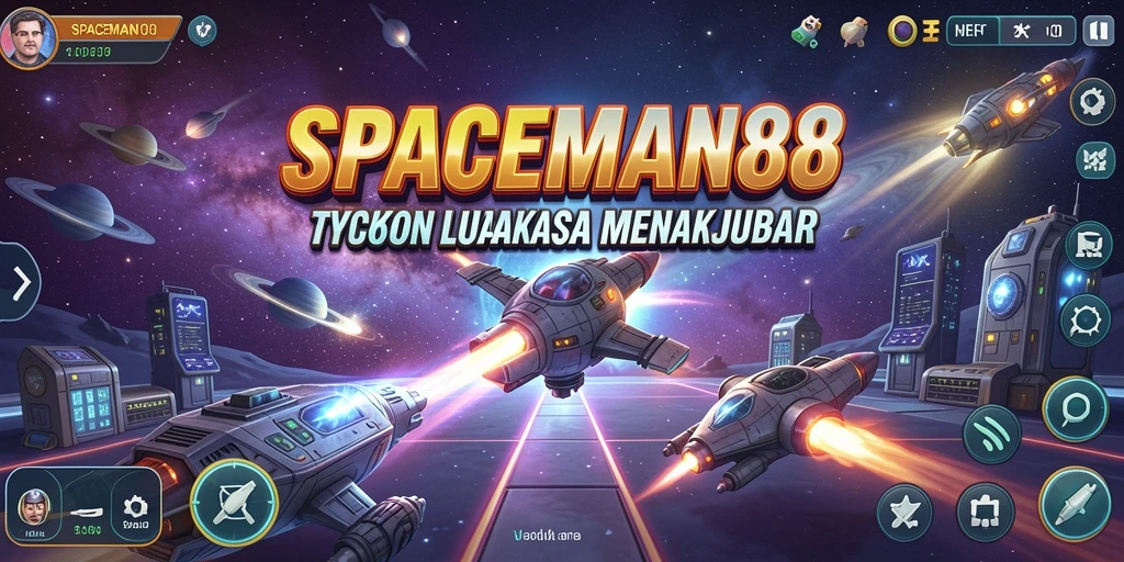 Tampilan gameplay menarik dari SPACEMAN88 di luar angkasa.